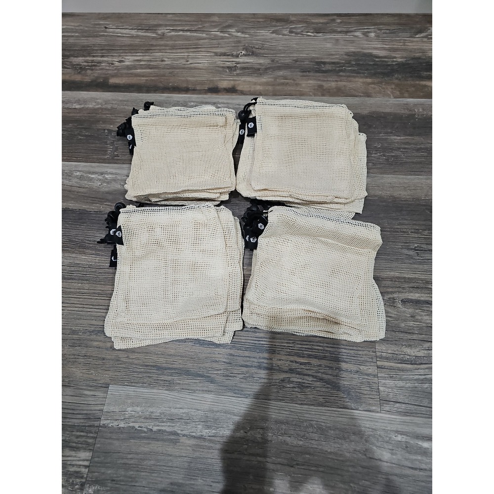 Letterfolk Tile Mat Storage Bags Unisex OS Cream NEW Lot of 37 Mesh Drawstring